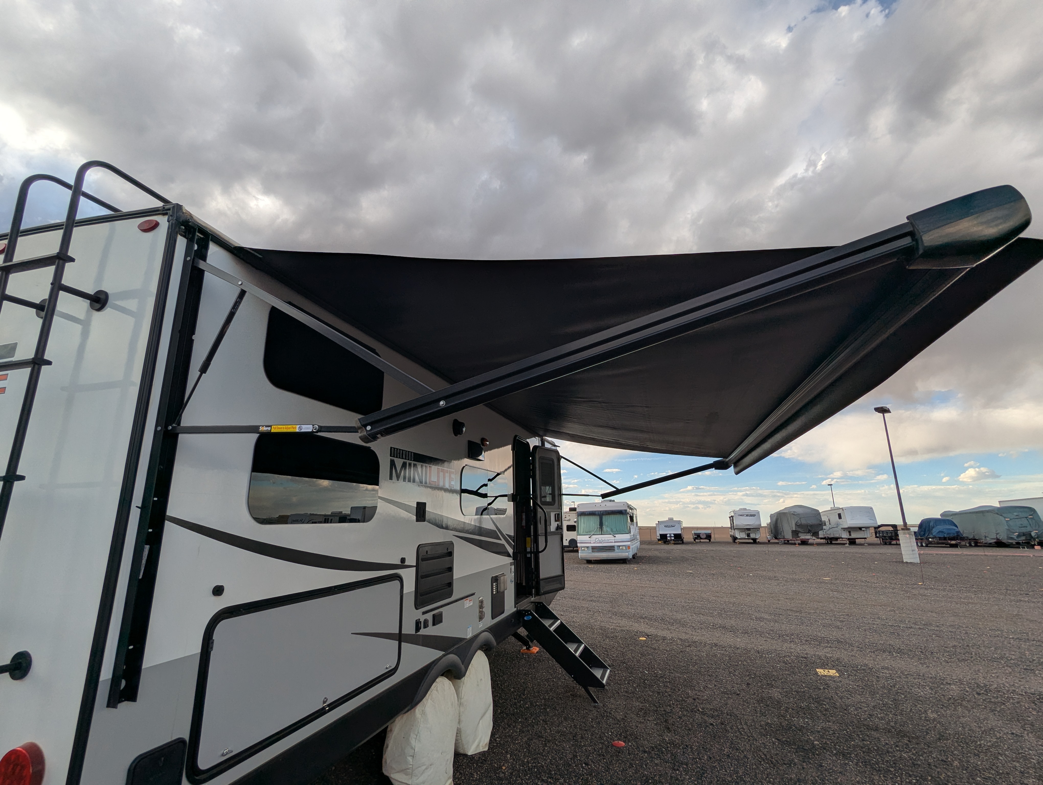 Rear exterior with awning extended